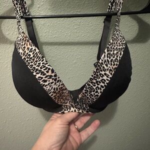 Victoria's Secret Animal Print Black Bra